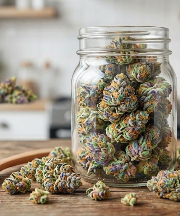 Rainbow Swirl THCA flower at Greenleaf Botanicals 919 dispensary