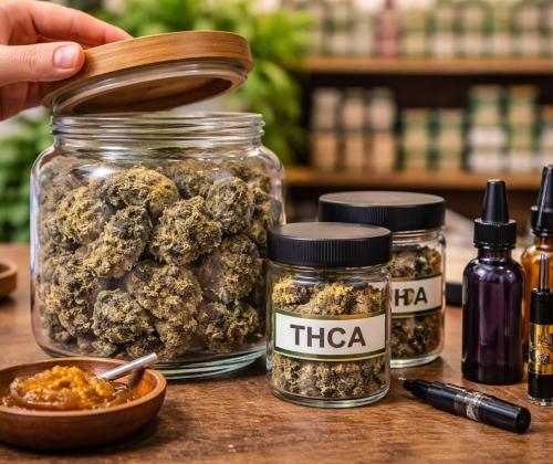 THCA hemp flower and wax concentrate products available at Green Leaf Botanicals 919 in Fuquay Varina North Carolina